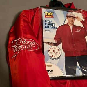 Adult Toy Story Pizza Planet Coat and Hat